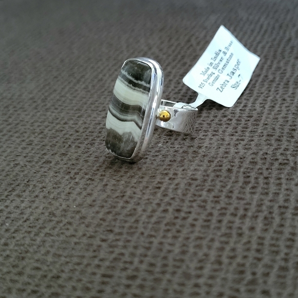 ✨️HP✨️ Shivam Zebra🦓 Jasper Statement Ring💍 - NWT - Picture 12 of 16